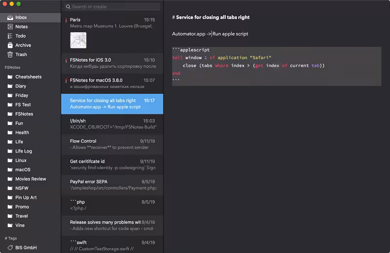 FSNotes Captura 1