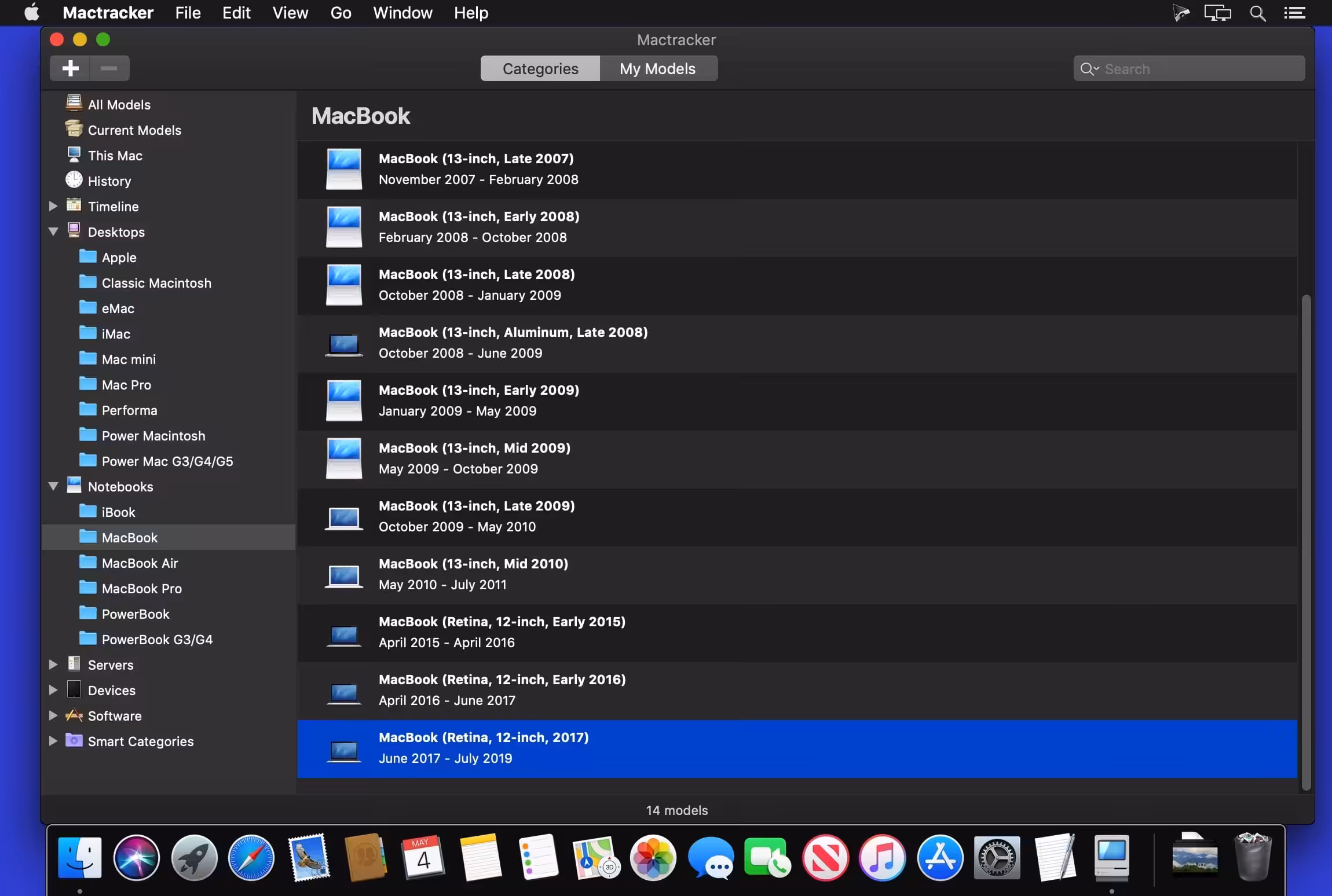 MacTracker Captura 1