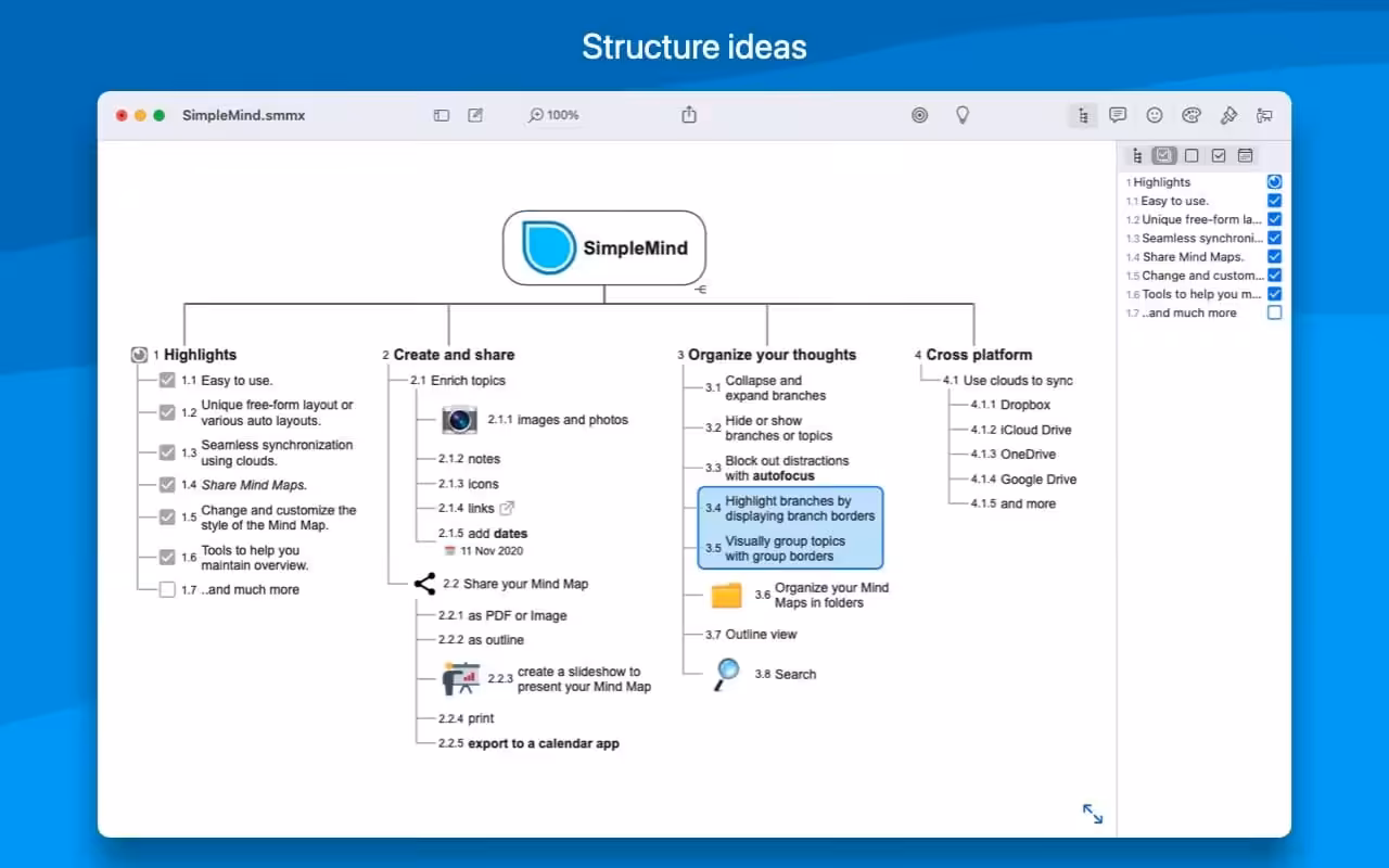 SimpleMind Pro Captura 1